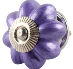 Neon Purple Ceramic Melon Dresser Knob Online
